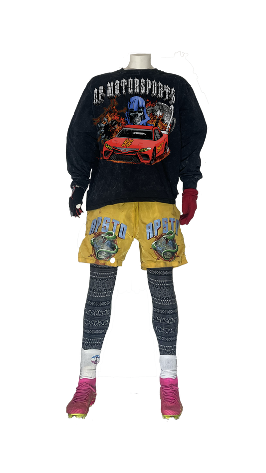 AP Motorsports Heavy Long Sleeve Tee Stone Grey