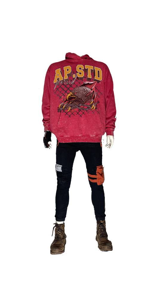 AP Eagle Stone Red Hoodie