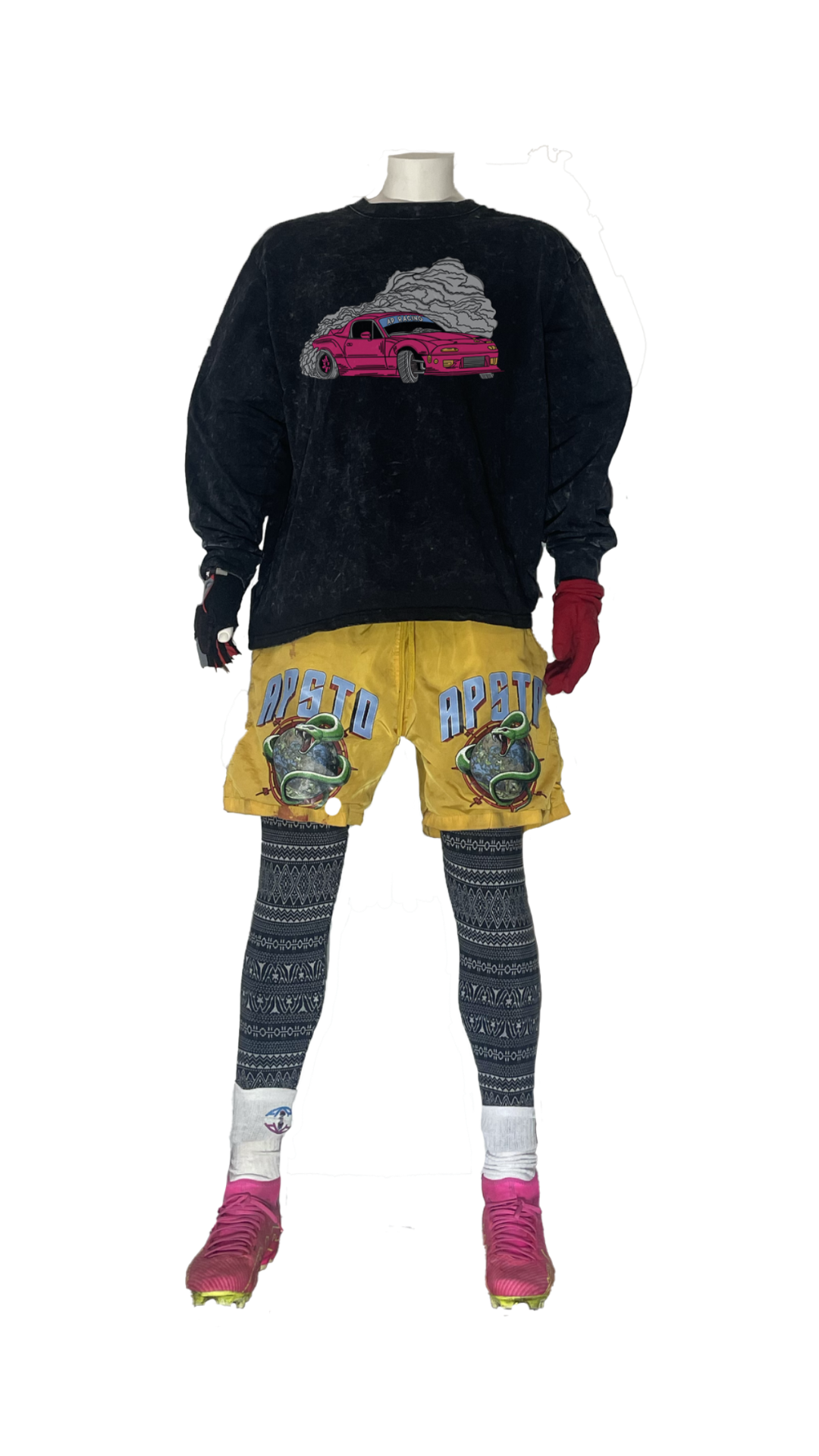 AP Drifting Heavy Long Sleeve Stone Grey Tee