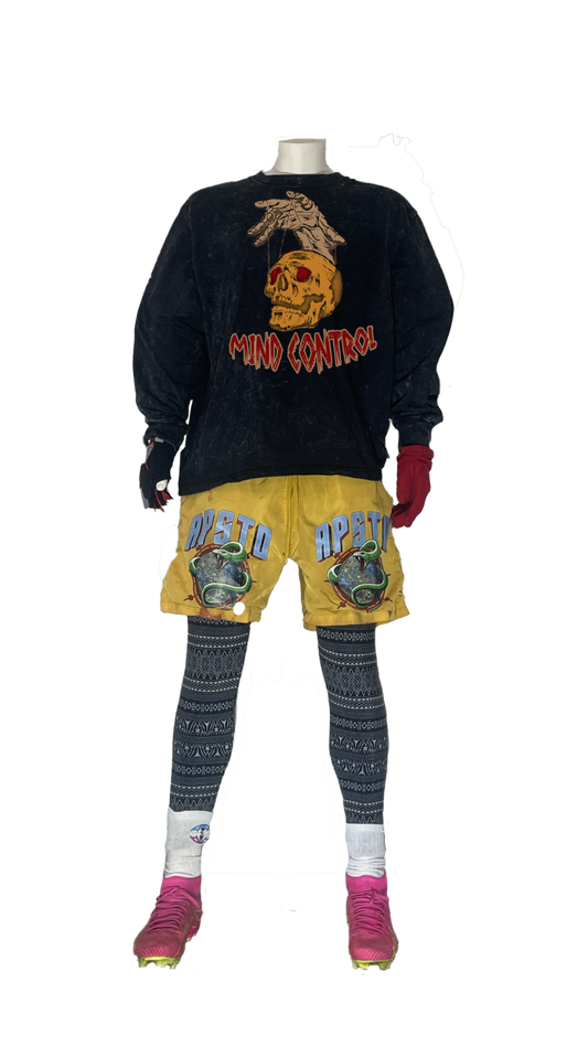 Mind Control Heavy Long Sleeve Tee Stone Grey