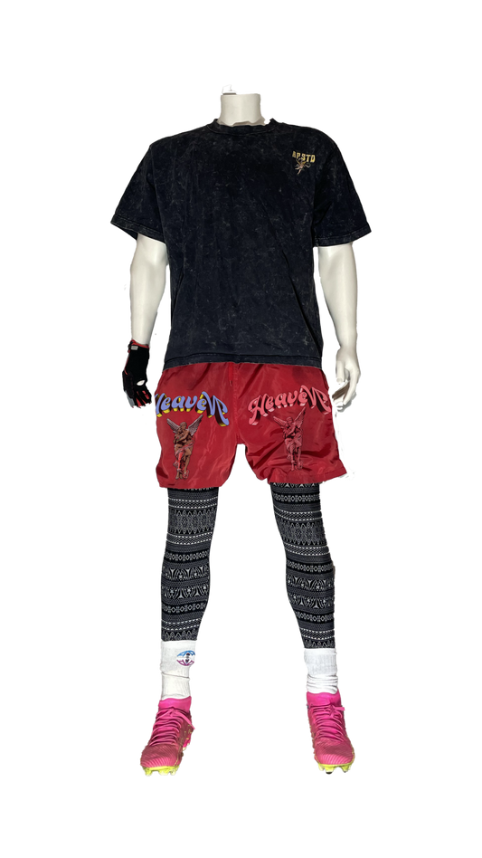 Heaven Split Active Shorts Red