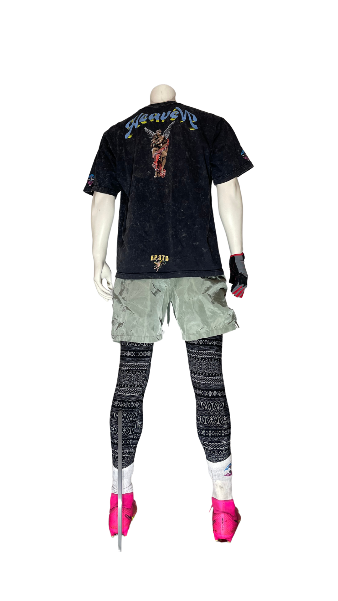 AP World Serpent Negative Active Shorts Sage Green