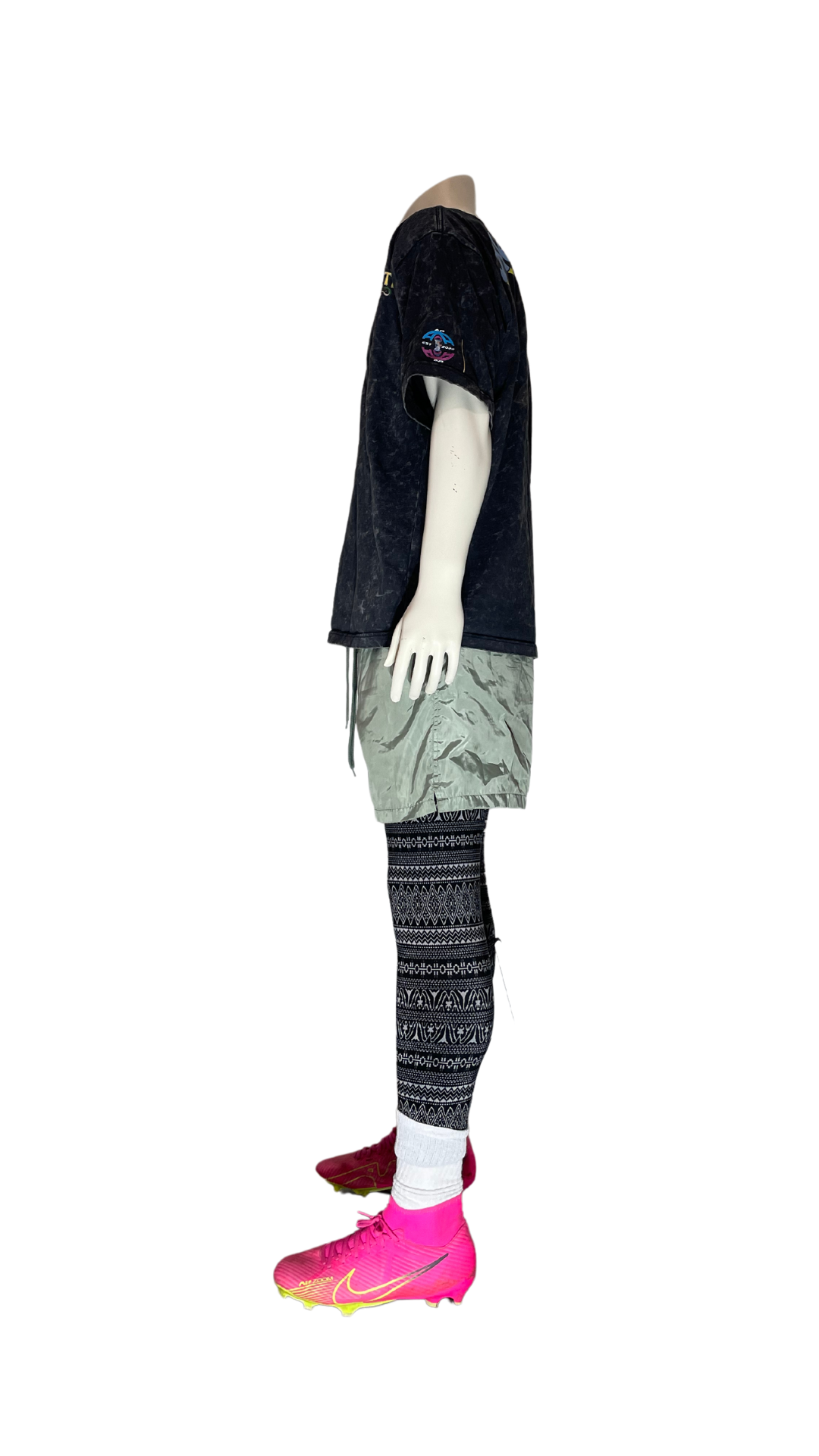 AP World Serpent Negative Active Shorts Sage Green