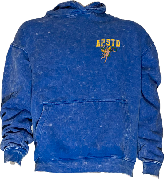 AP Blue Acid Wash Hoodie