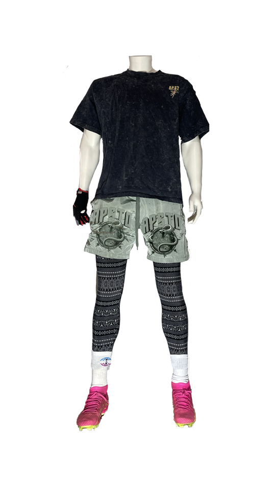 AP World Serpent Negative Active Shorts Sage Green