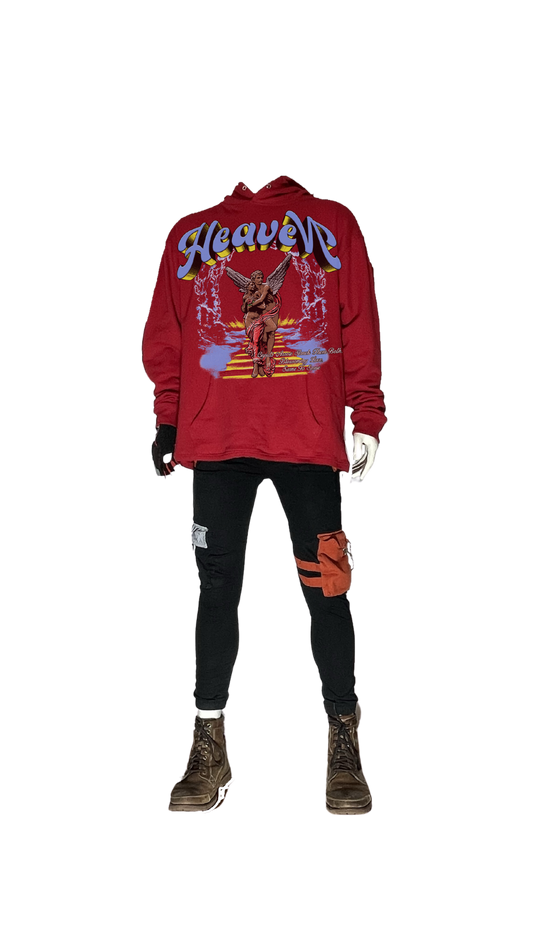 Heaven Heavy Red Hoodie