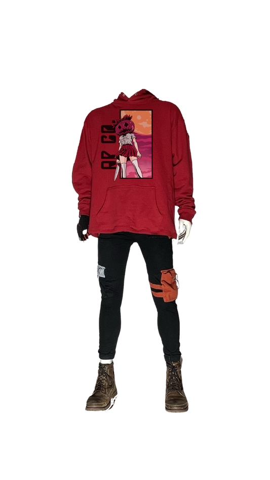 AP Penelope Heavy Red Hoodie